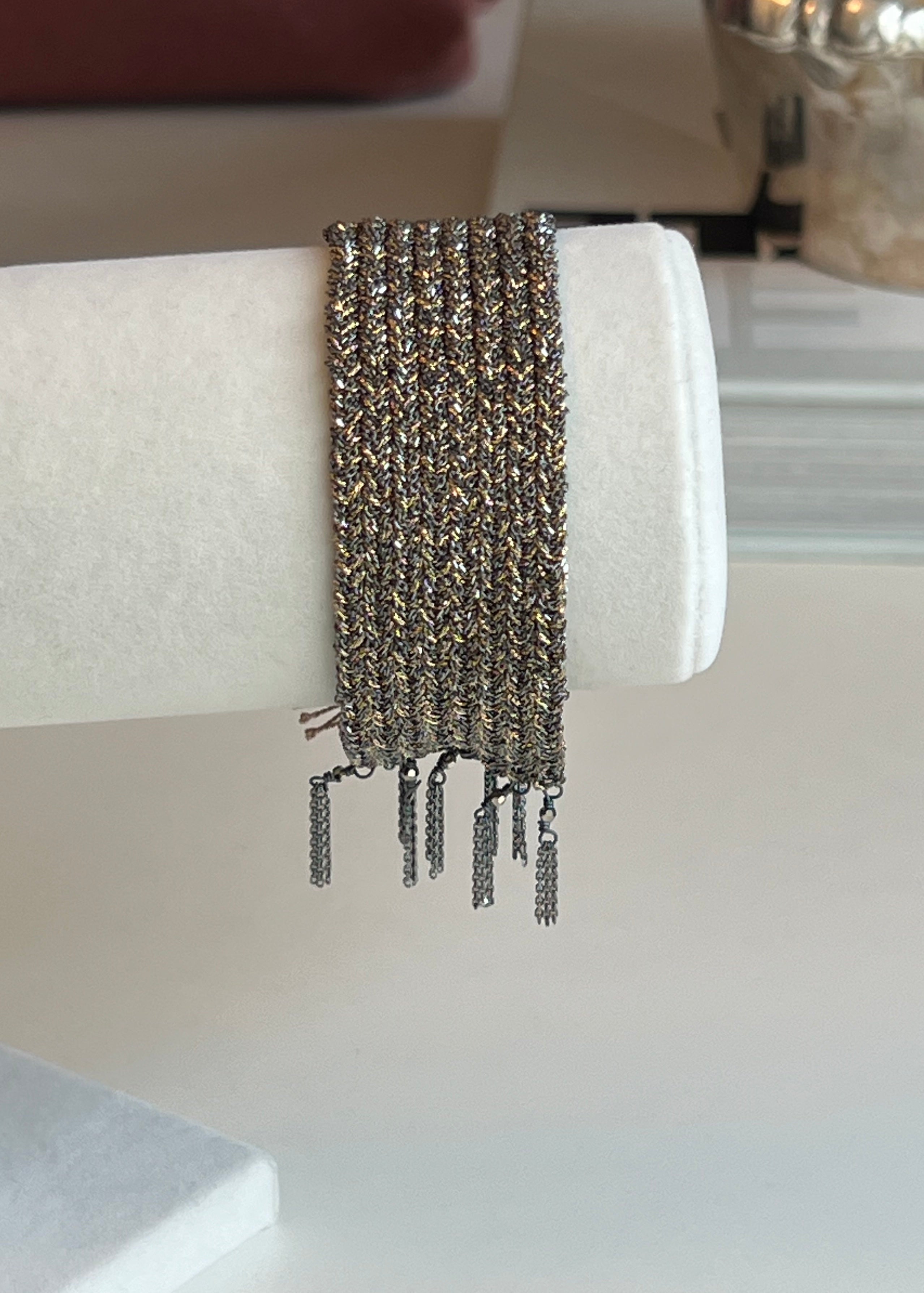 Nº 276 Bracelet Ruthenium Lurex Gold