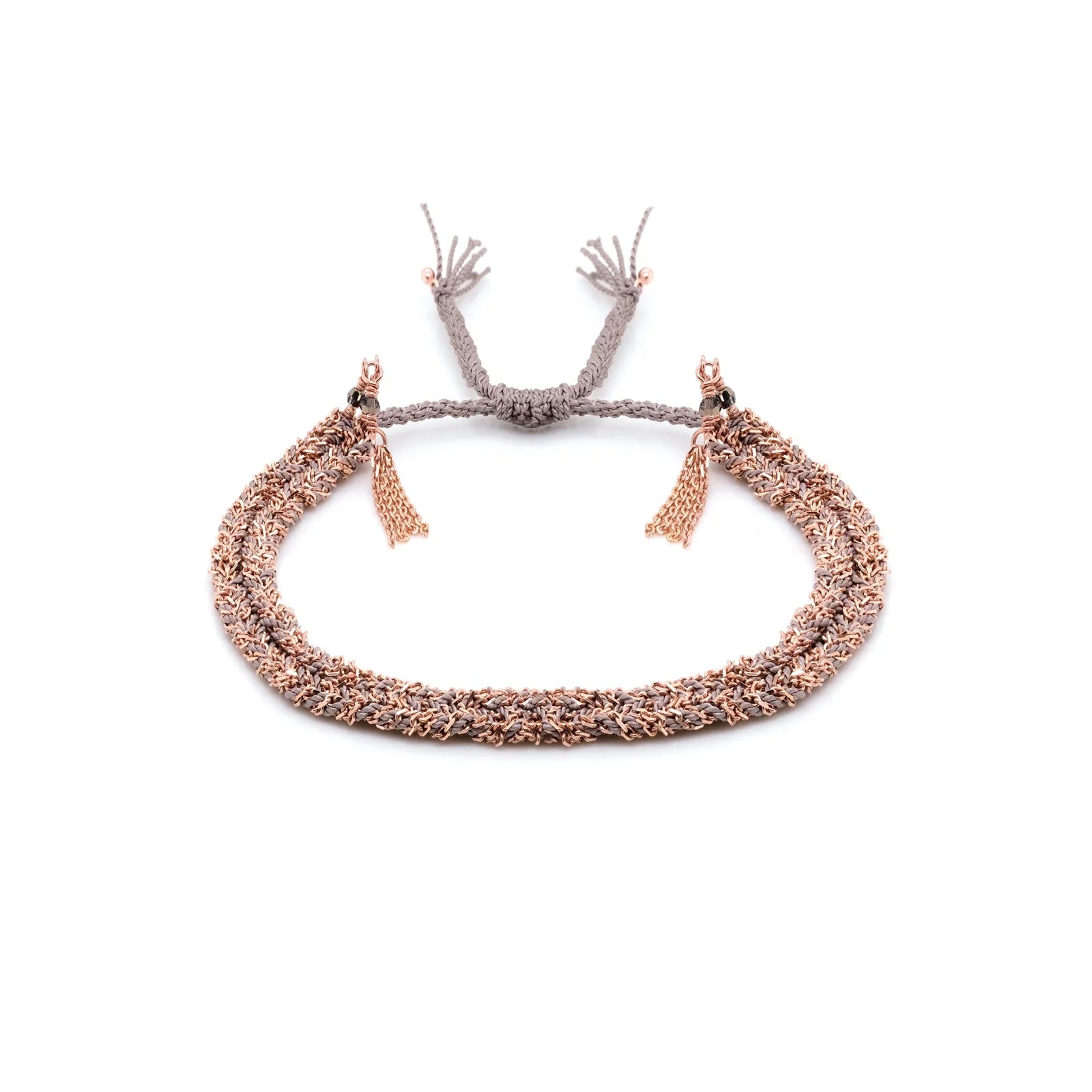 Nº 183 Bracelet Pink Gold Grey