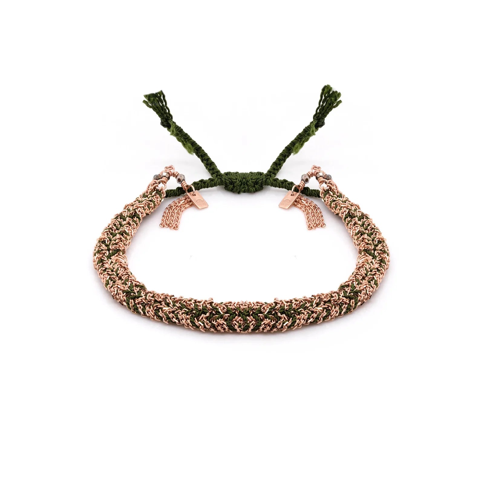 Nº 183 Bracelet Pink Gold Khaki