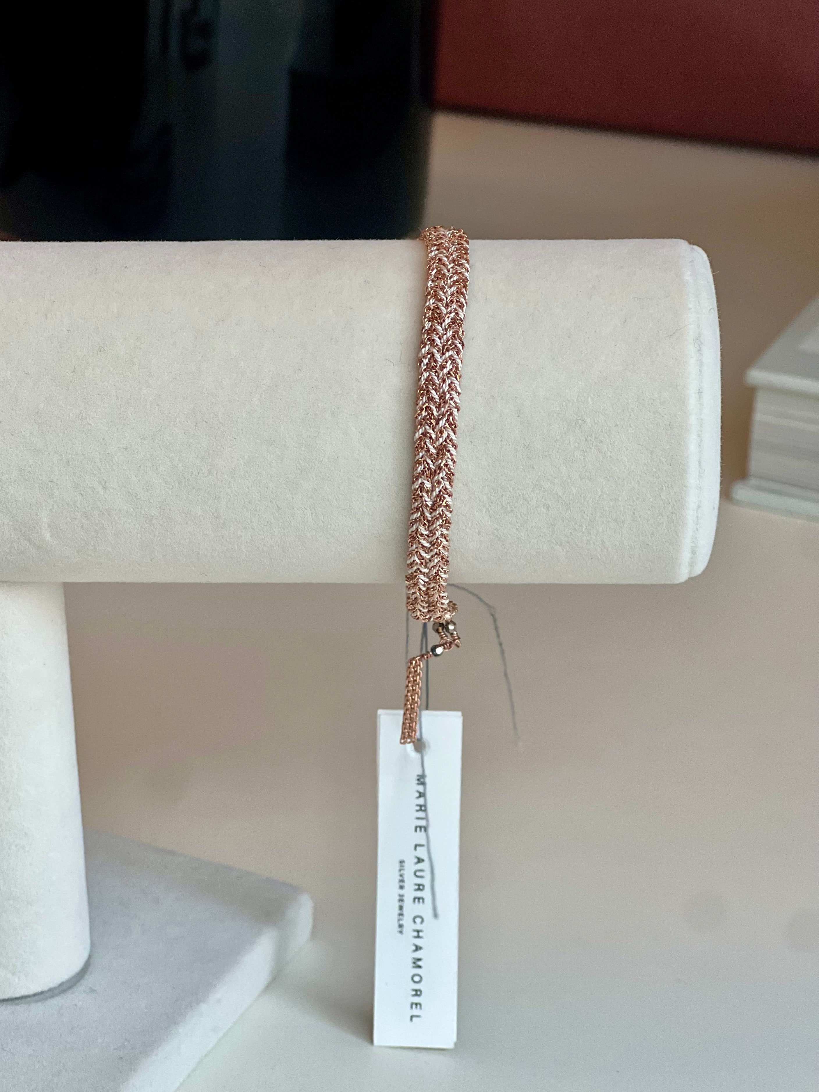 Nº 183 Bracelet Pink Gold White