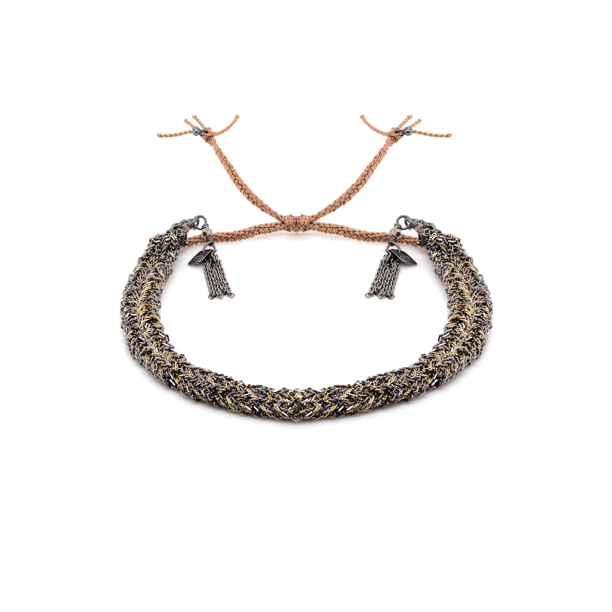 Nº 183 Bracelet Ruthenium Lurex Gold
