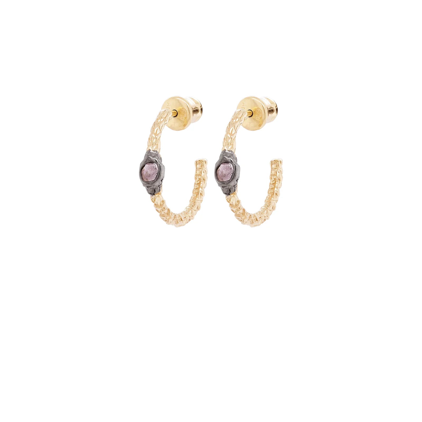 Nº 743 Large Bicolor Gold Earring