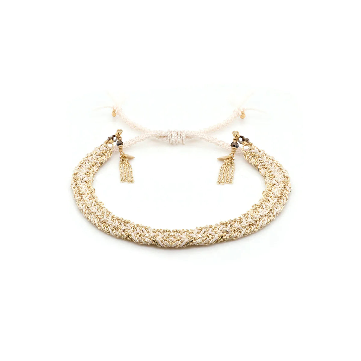 Nº 183 Bracelet Gold White