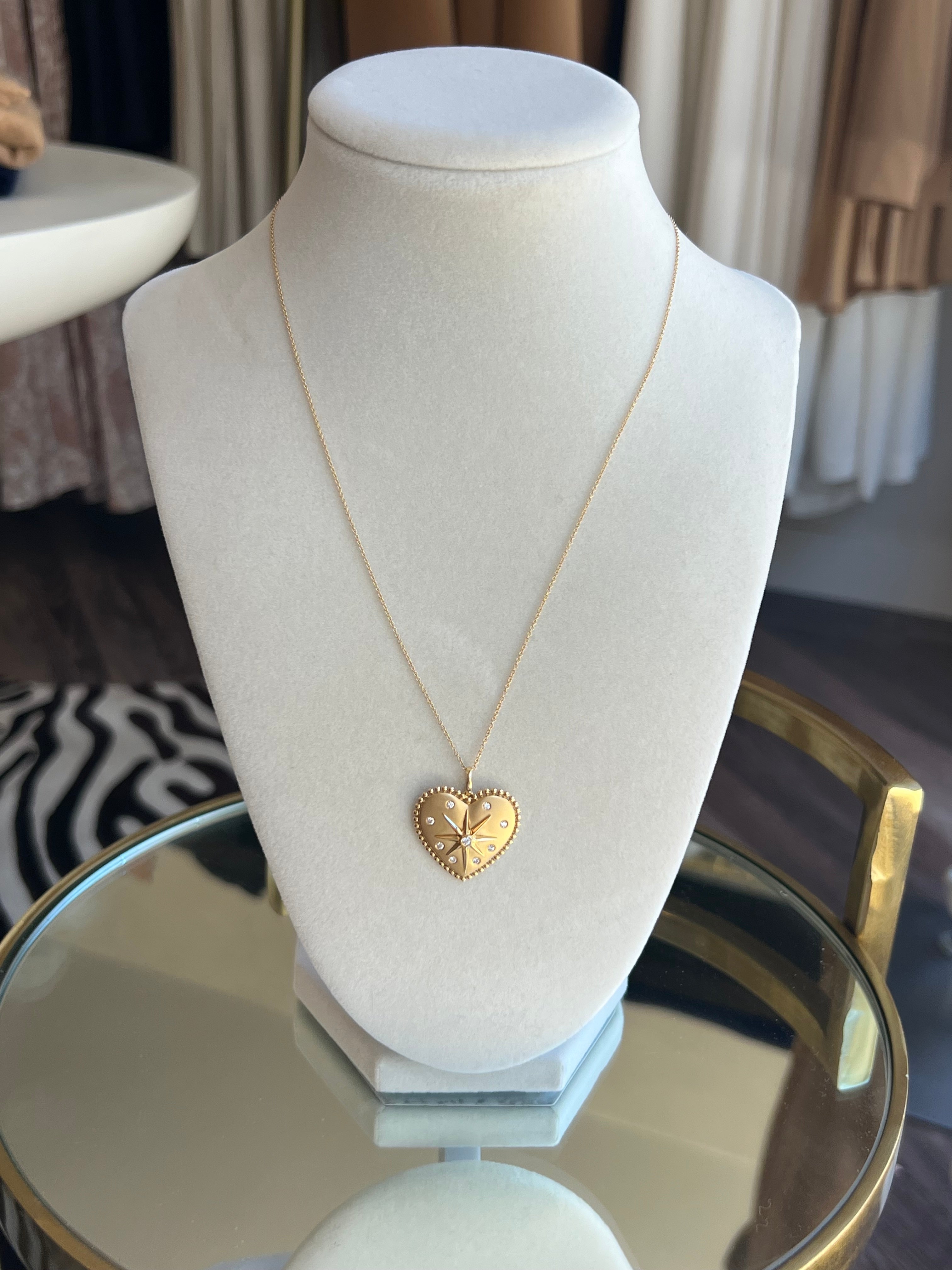 Gold Heart Zodiac Pendant